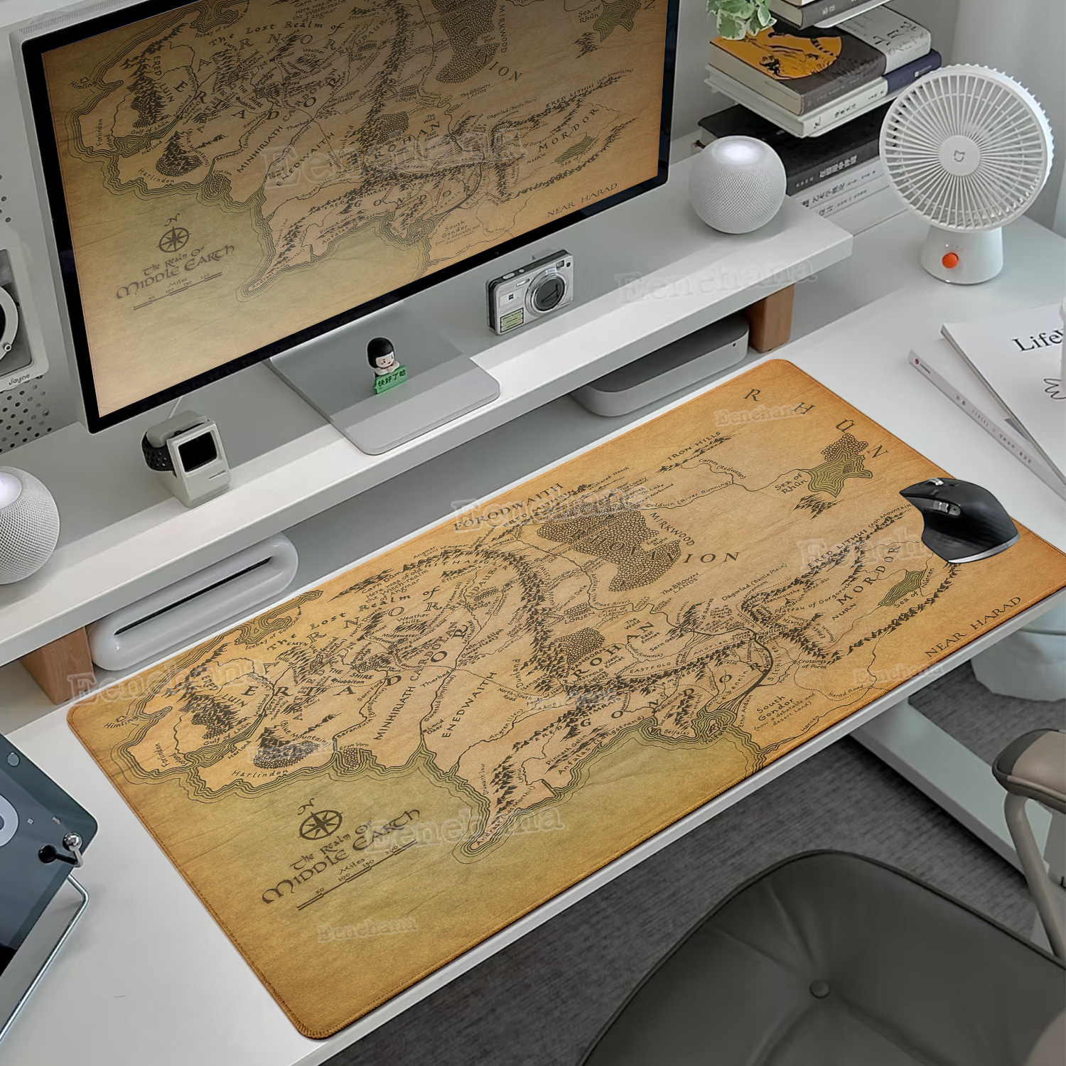 Desk Setup In Office - The L-Lord of The Ring Large