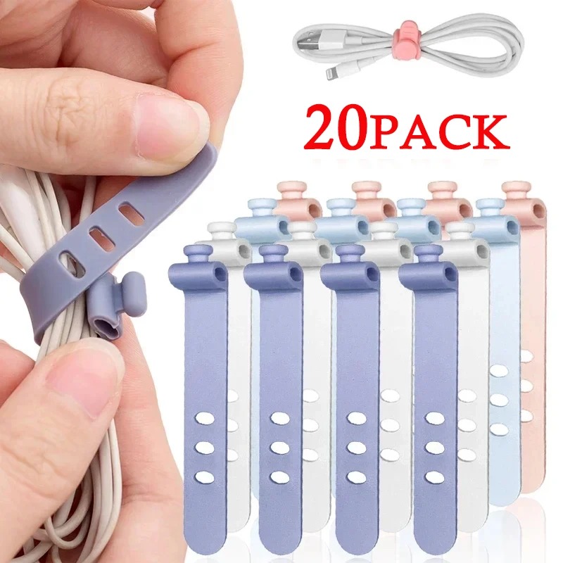 Desk Setup Cable Management - 20PCS Cable Ties Cord Organizer Management