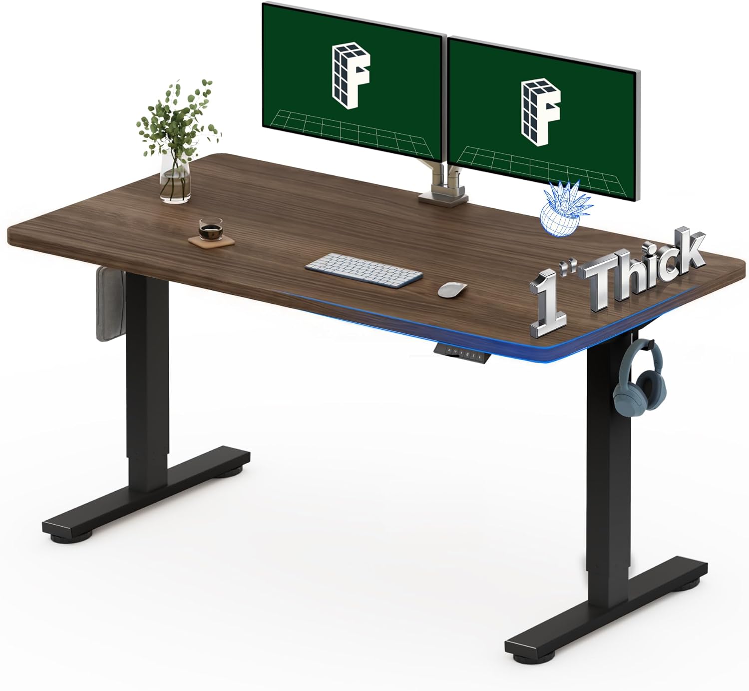 Desk Setup L Shaped - Electric Standing Desk 55