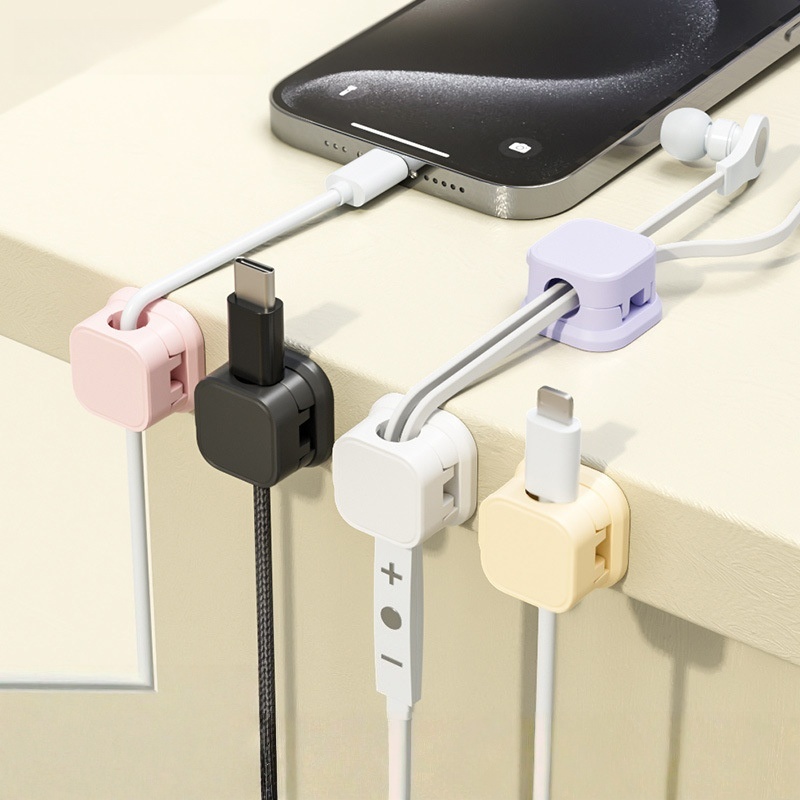 Desk Setup Cable Management - Multi Color Magnetic Cable Management Clips