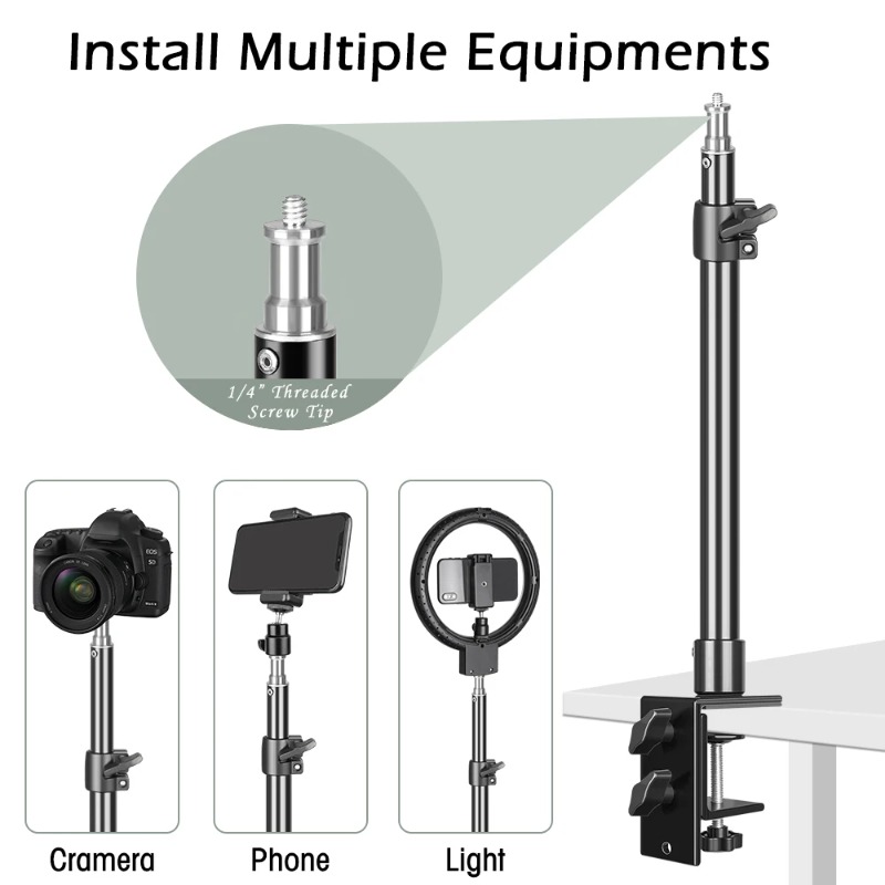 Desk Setup Tips - Desk Mount Stand,Adjustable Table Aluminum Light