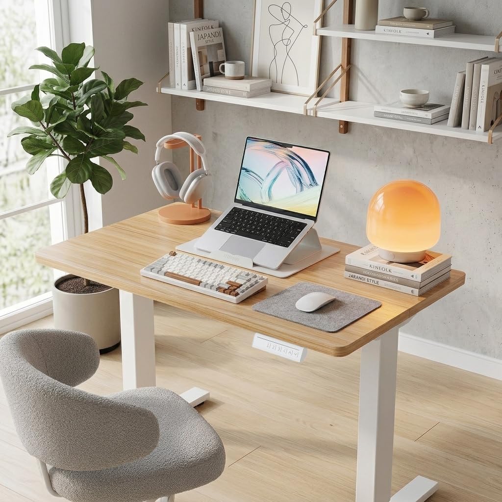 32' Small Electric Standing De - огляд і ціна Work Desk Home Setup