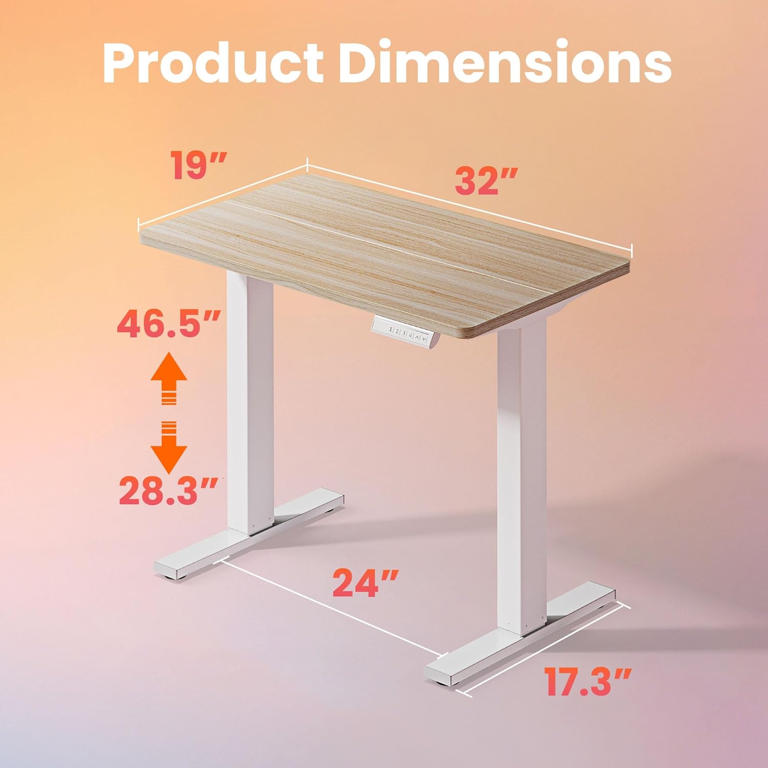 32' Small Electric Standing De - огляд і ціна Work Desk Home Setup