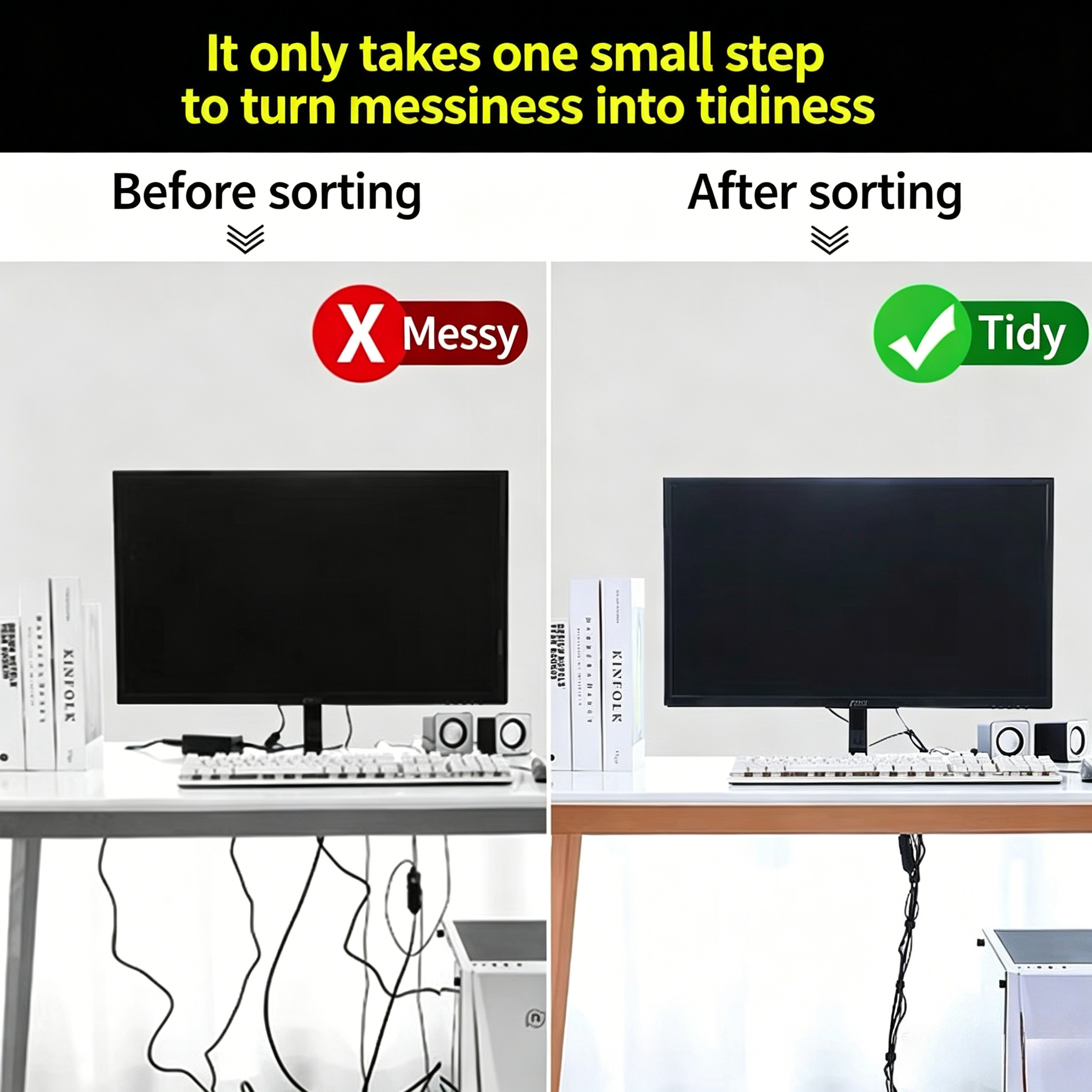 1/3M Cable Organizer Cable Man - огляд і ціна Desk Setup Cable Management