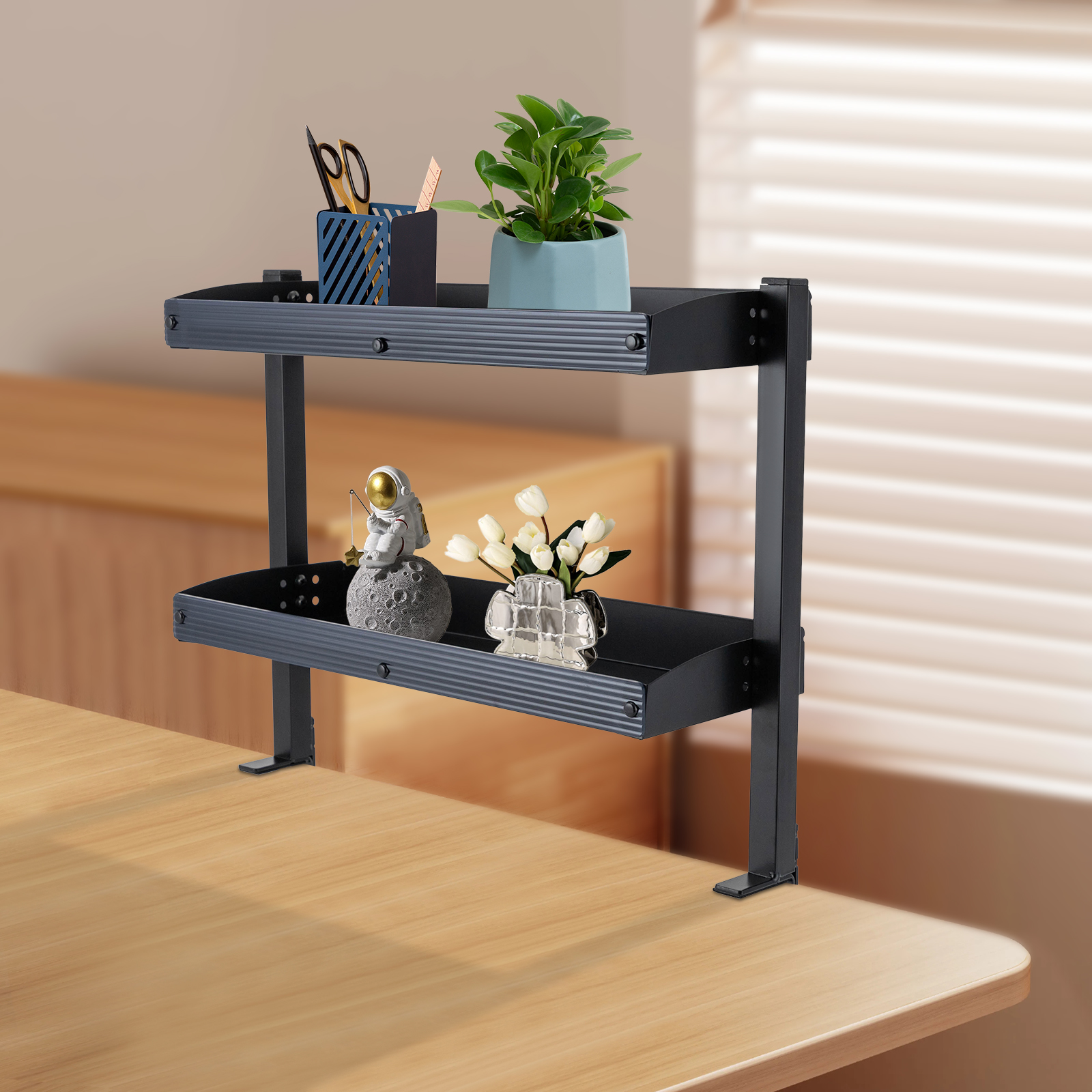 Clamp-on Desk Shelf, 2-Tier, A - огляд і ціна Desk Setup Organizer