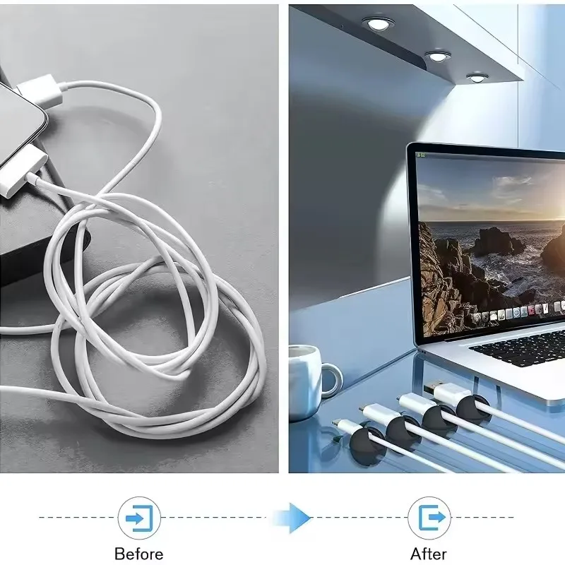 5/50Pcs Cable Clip Winder Orga - огляд і ціна Desk Setup Cable Management