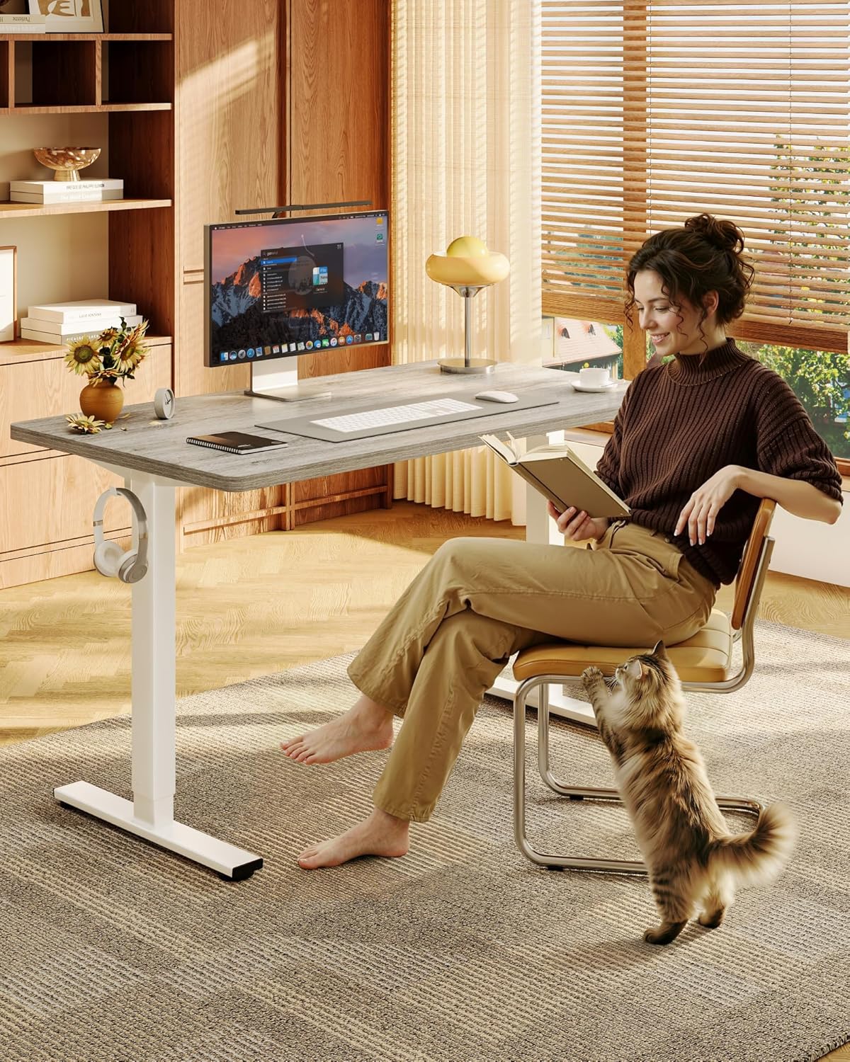 One-Piece Electric Height Adju - огляд і ціна Desk Setup L Shaped