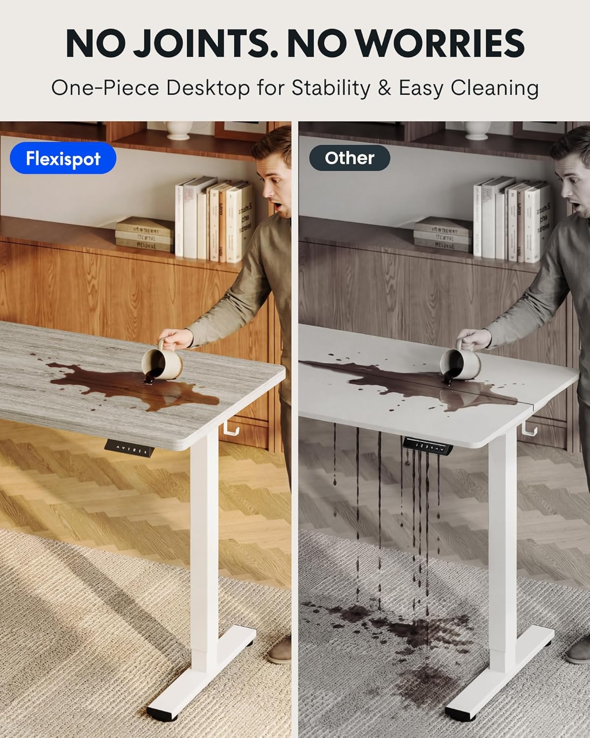 One-Piece Electric Height Adju - огляд і ціна Desk Setup L Shaped