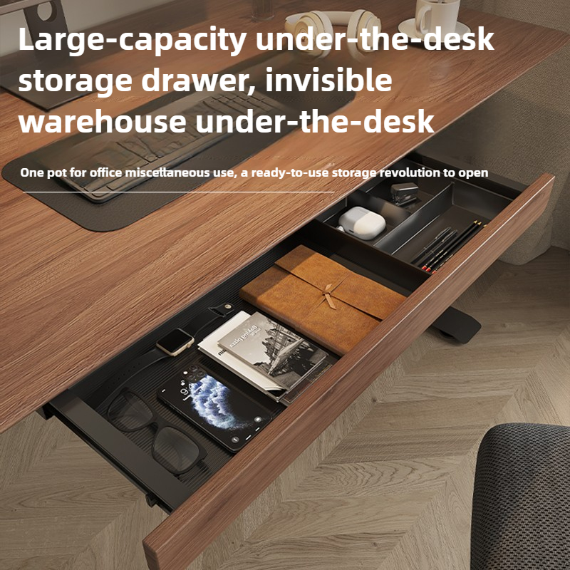 Walnut Wood Under Desk Drawer  - огляд і ціна Desk Setup Organizer