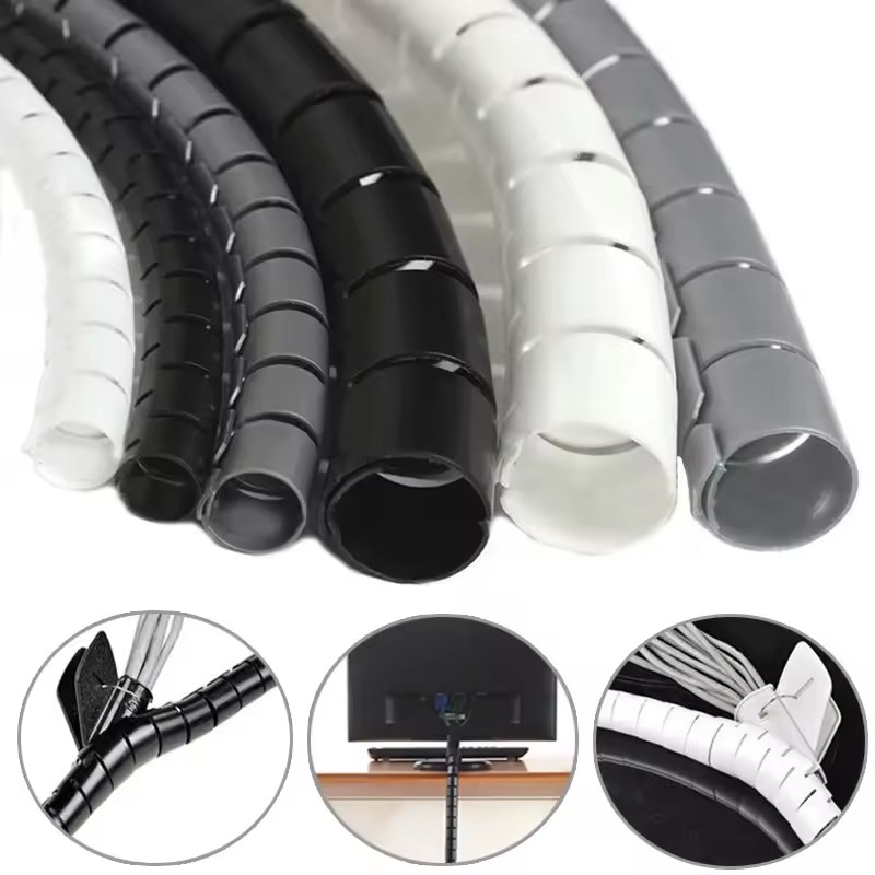 2M/1M Flexible Spiral Cable Wi - огляд і ціна Desk Setup Cable Management