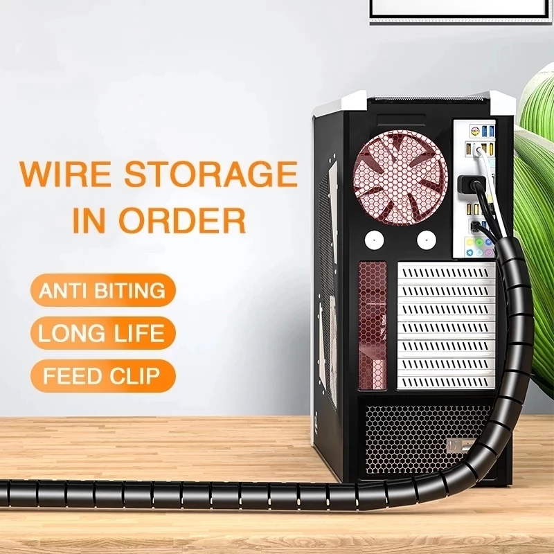 2M/1M Flexible Spiral Cable Wi - огляд і ціна Desk Setup Cable Management
