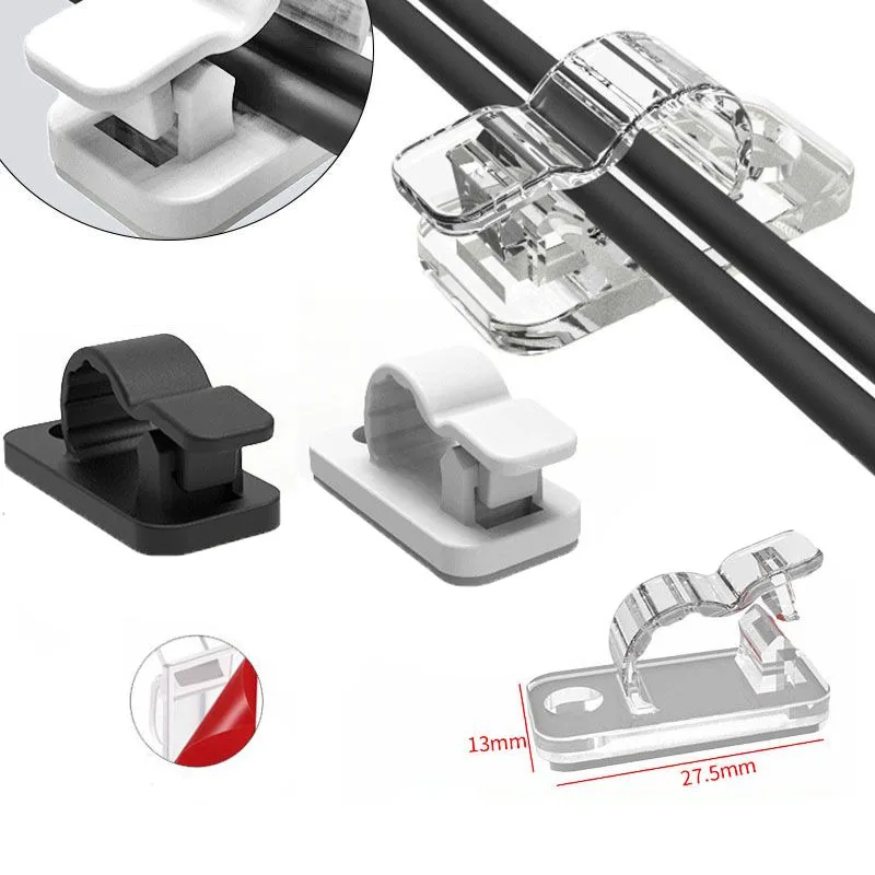 10/50PCS Cable Organizer Clips - огляд і ціна Desk Setup Cable Management