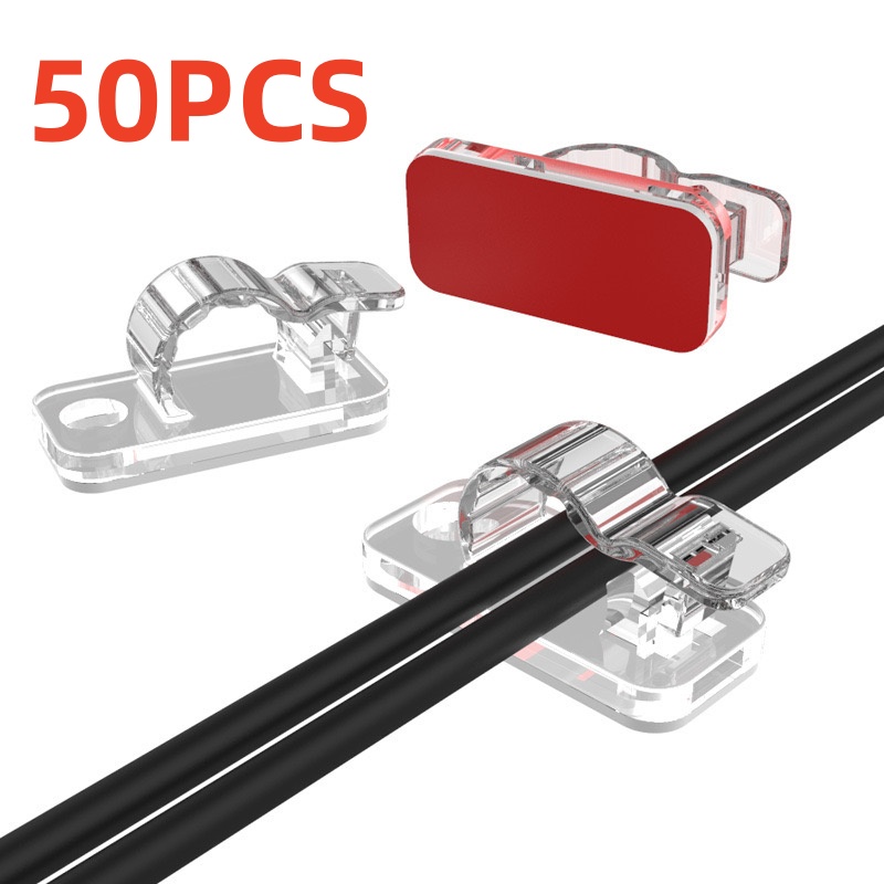 10/50PCS Cable Organizer Clips - огляд і ціна Desk Setup Cable Management