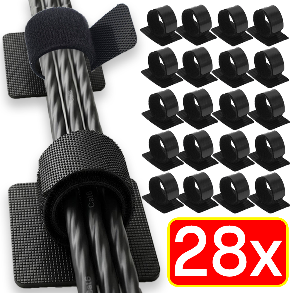4-28Sets Self-Adhesive Ties Re - огляд і ціна Desk Setup Cable Management