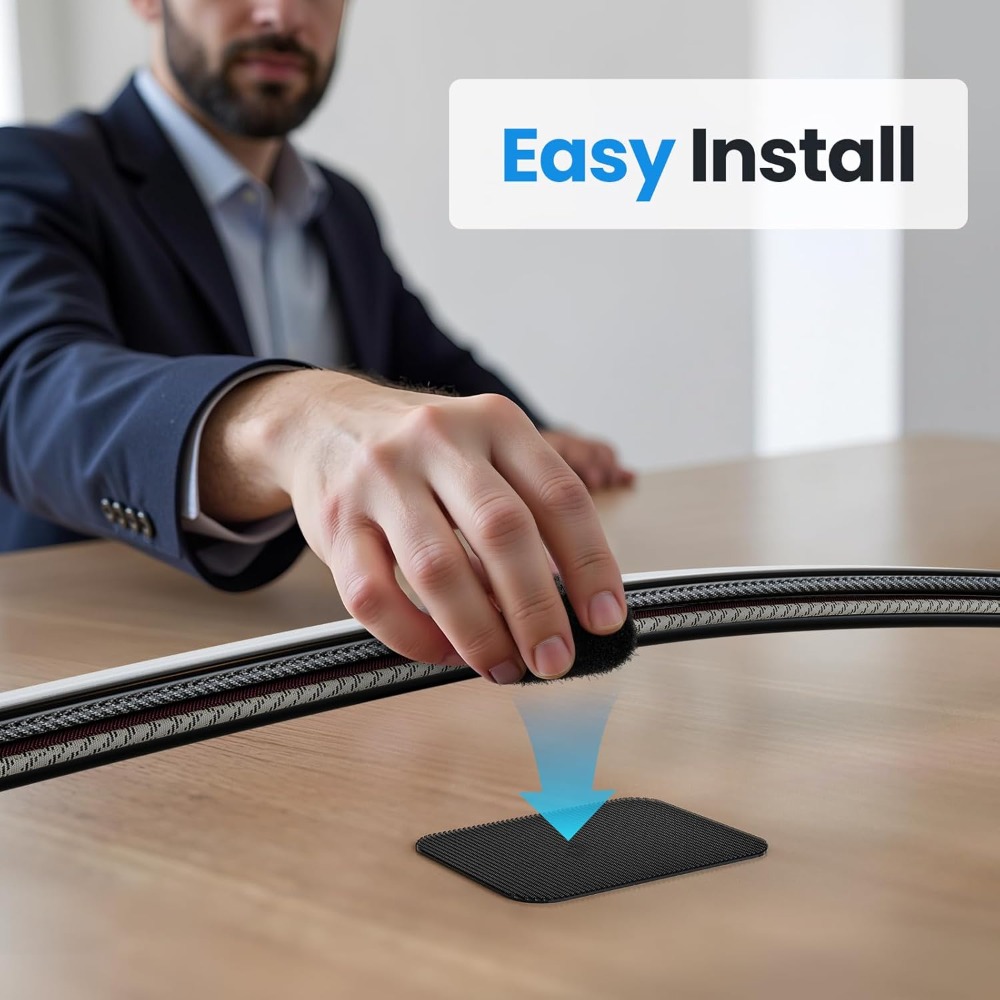 4-28Sets Self-Adhesive Ties Re - огляд і ціна Desk Setup Cable Management