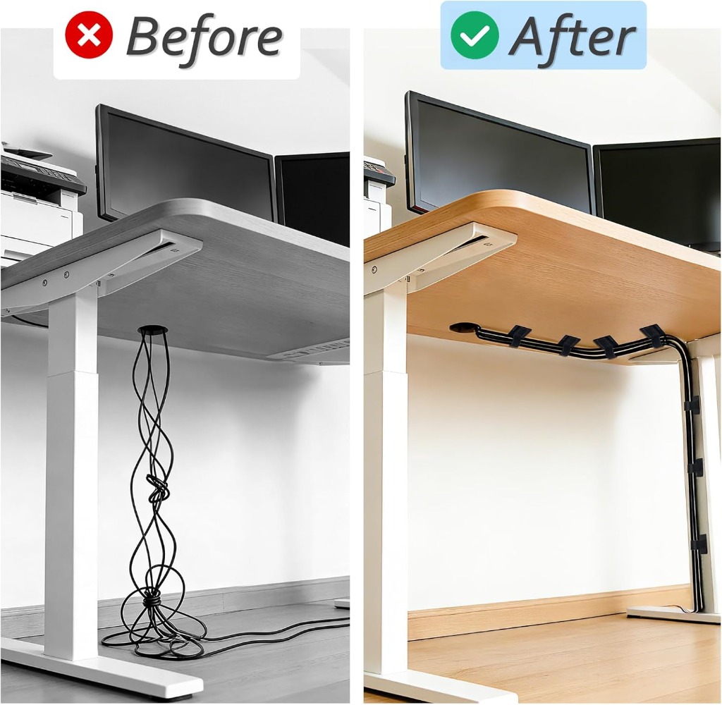 4-28Sets Self-Adhesive Ties Re - огляд і ціна Desk Setup Cable Management