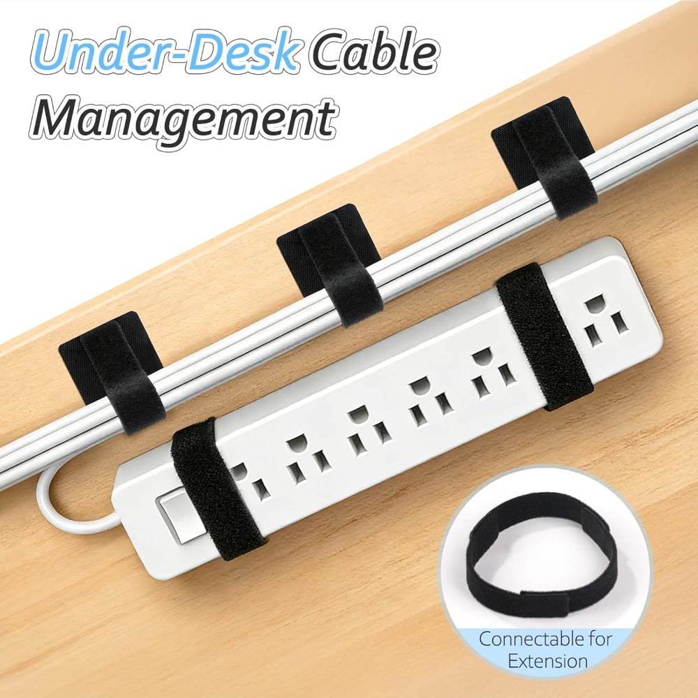 4-28Sets Self-Adhesive Ties Re - огляд і ціна Desk Setup Cable Management