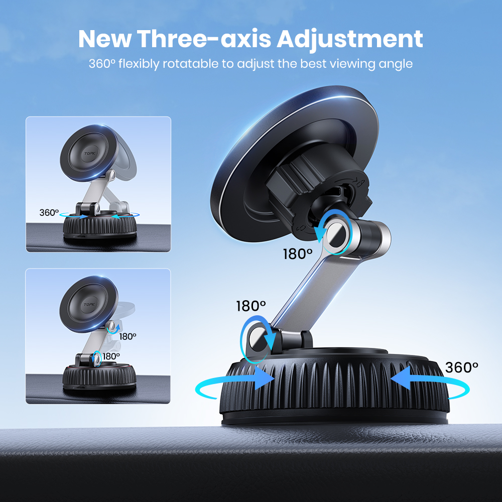 TOPK Magnetic Car Phone Mount  - огляд і ціна Desk Setup Stand