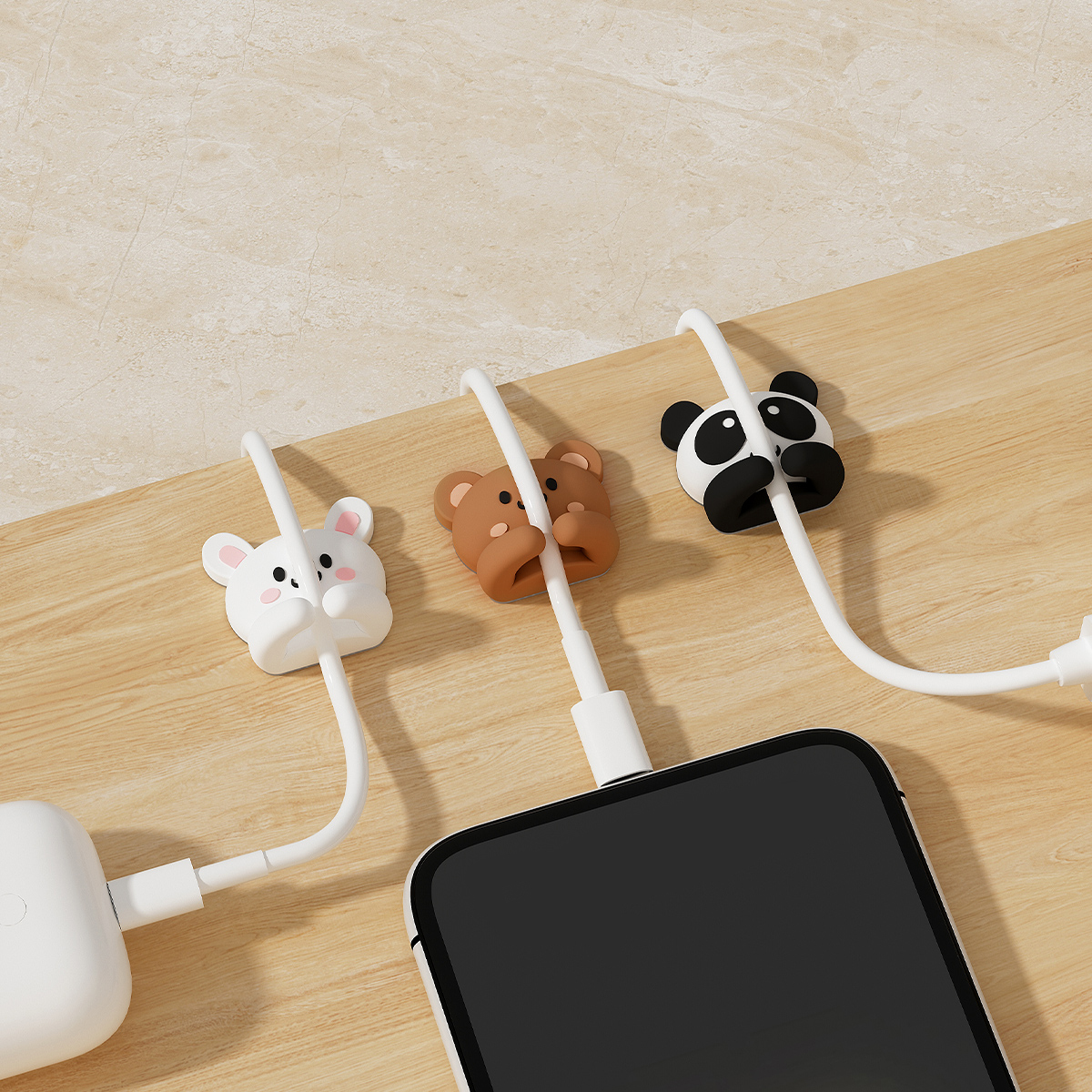 2/3pcs Cute Cartoon Desktop Ca - огляд і ціна Desk Setup Cable Management