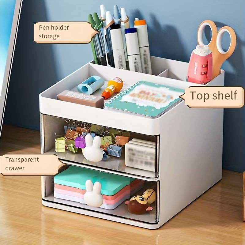 1pc Transparent Drawer Rabbit  - огляд і ціна Desk Setup Organizer