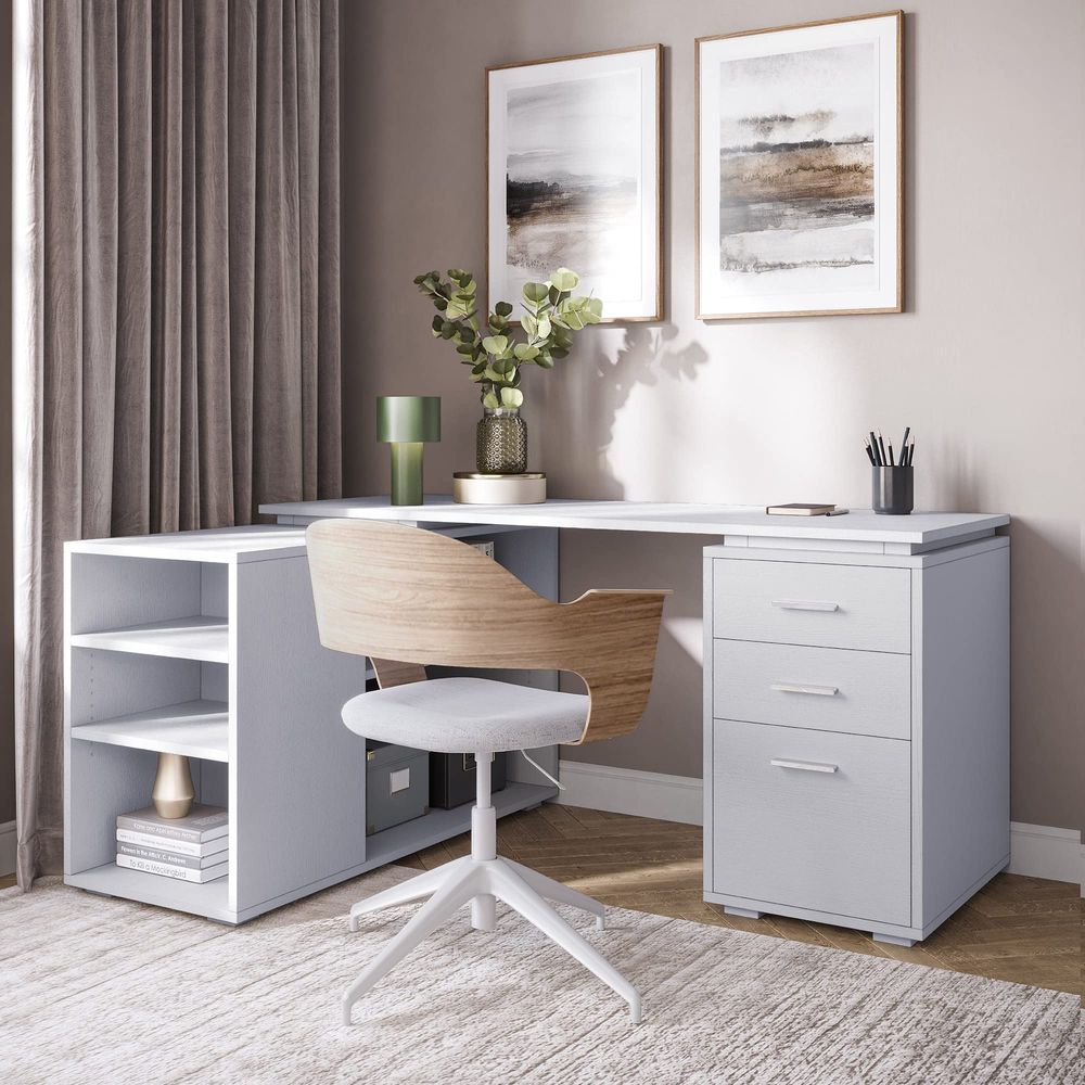 L Shaped Computer Desk, 60 Stu - огляд і ціна Desk Setup L Shaped
