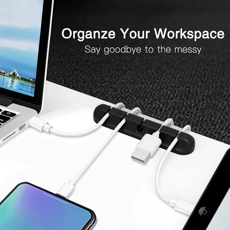 Silicone USB Cable Clip Winder - огляд і ціна Desk Setup Cable Management