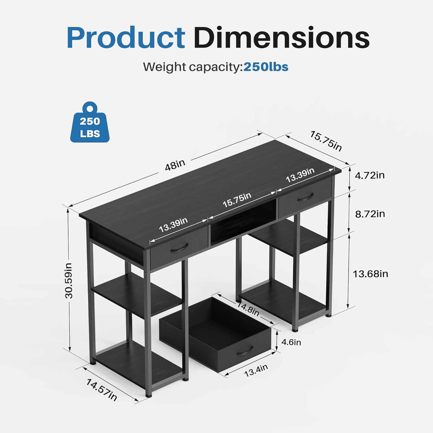 48-Inch Computer Desk with Fab - огляд і ціна Work Desk Home Setup