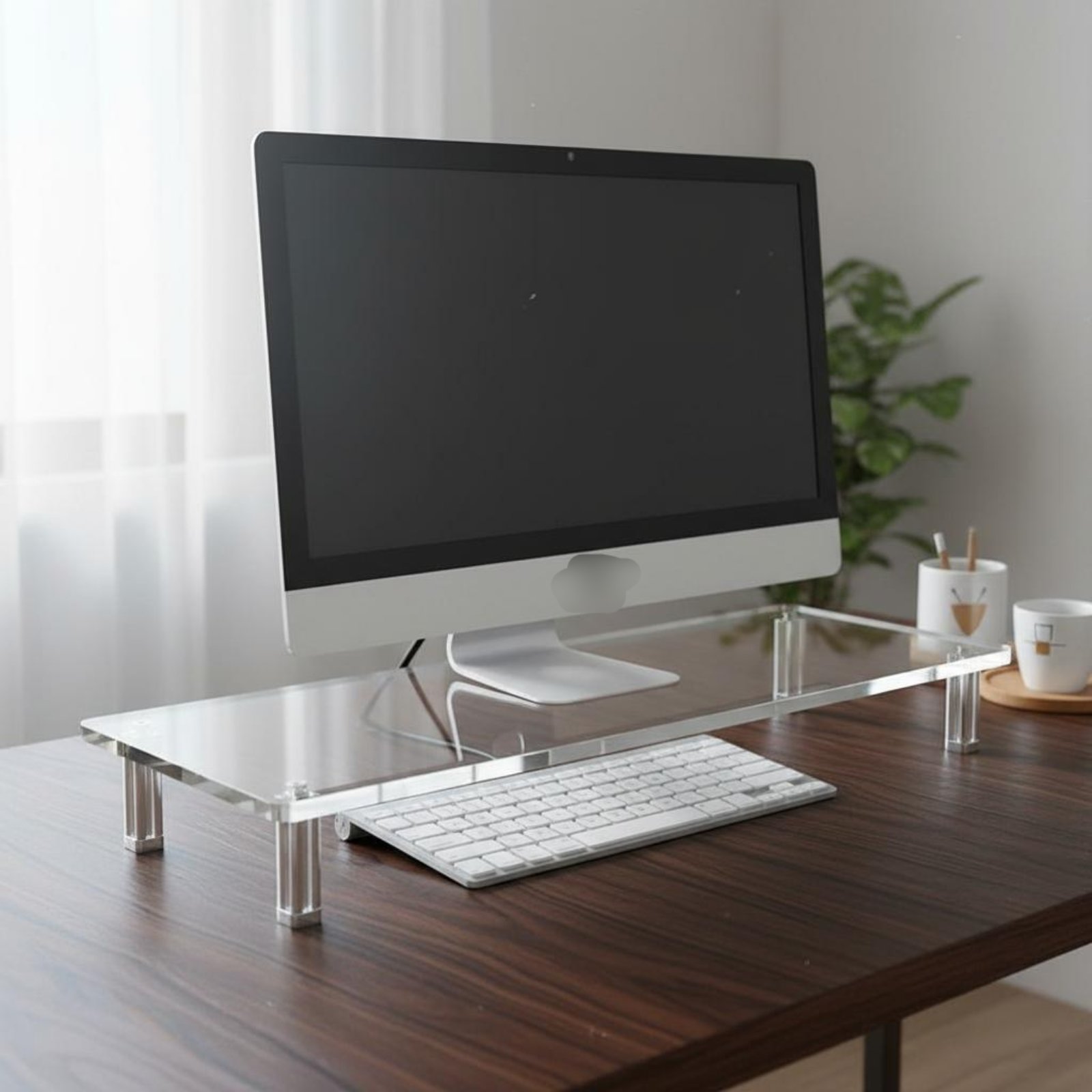 Acrylic Monitor Stand Easy to  - огляд і ціна Desk Setup Organizer