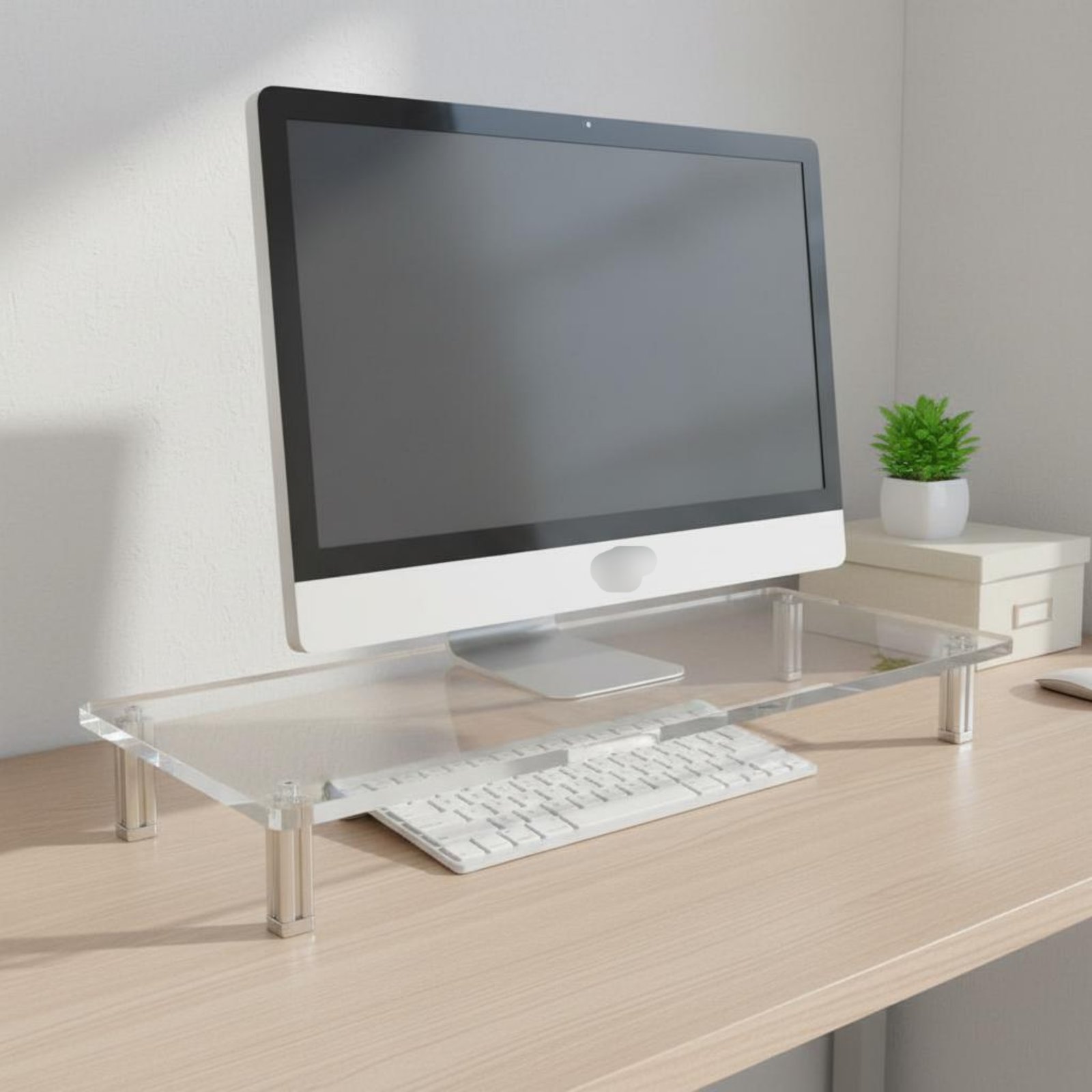 Acrylic Monitor Stand Easy to  - огляд і ціна Desk Setup Organizer