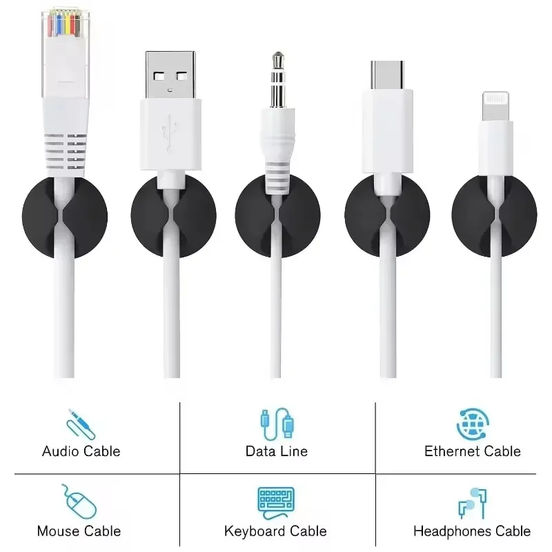 Cable Clips Phone Cord Holder  - огляд і ціна Desk Setup Cable Management