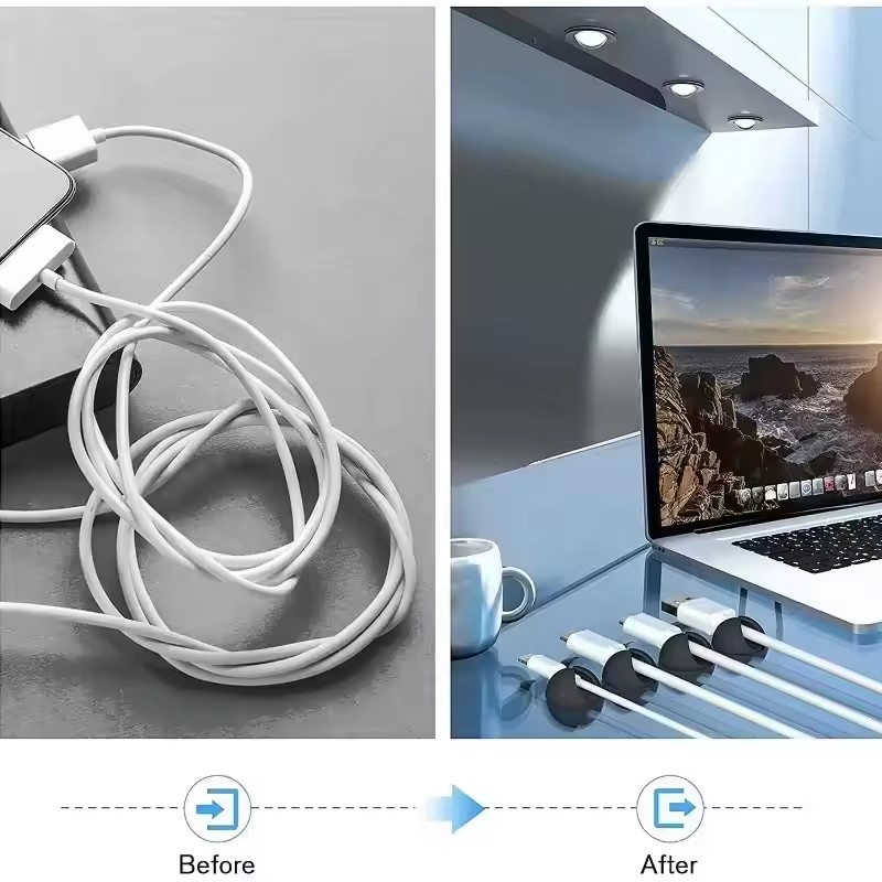 5/50Pcs Desktop Wall Cable Cli - огляд і ціна Desk Setup Cable Management