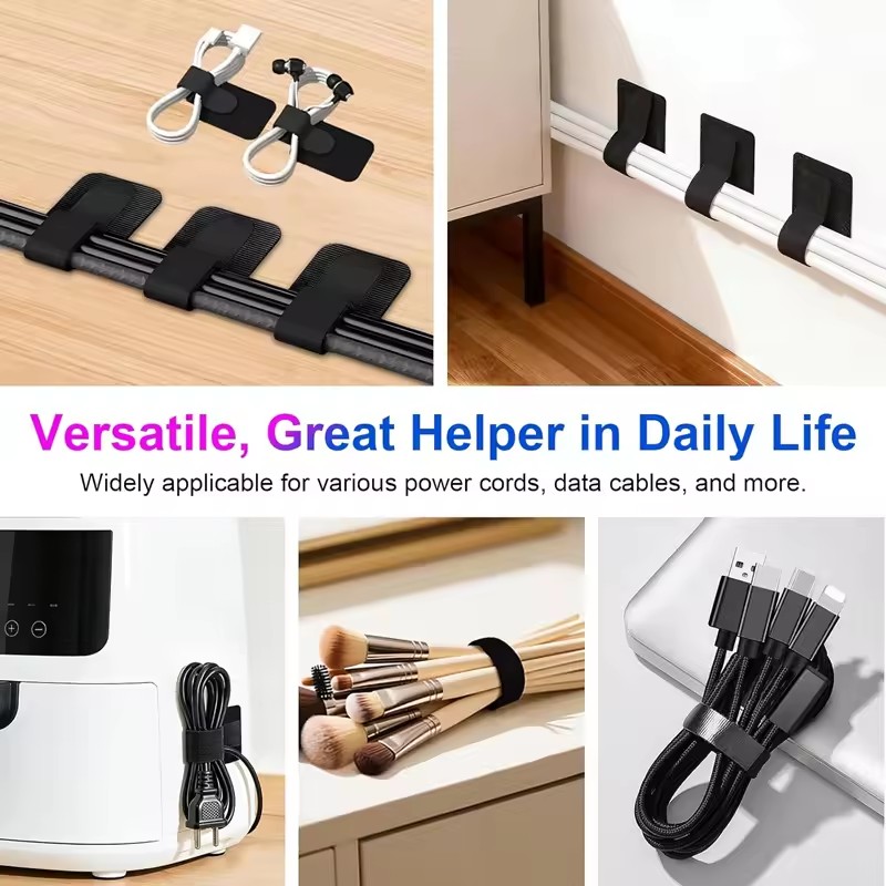 Adhesive Under Desk Cable Ties - огляд і ціна Desk Setup Cable Management
