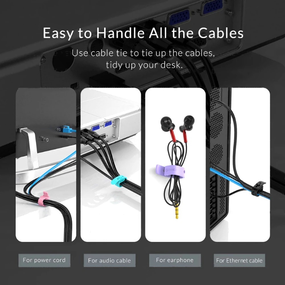 20PCS Cable Ties Cord Organize - огляд і ціна Desk Setup Cable Management