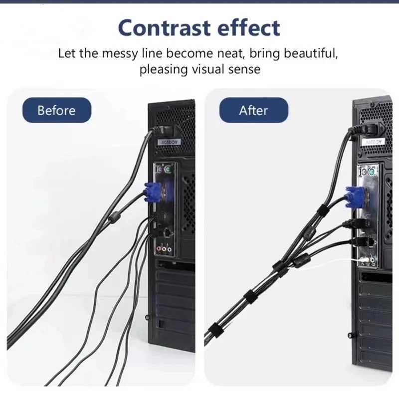 Cable Organizer Ties Tearable  - огляд і ціна Desk Setup Cable Management