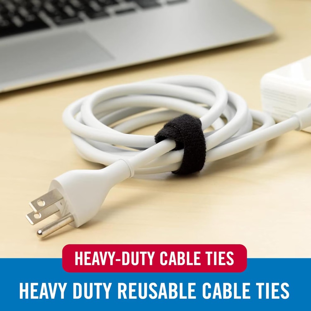Heavy Duty Reusable Cable Ties - огляд і ціна Desk Setup In Office