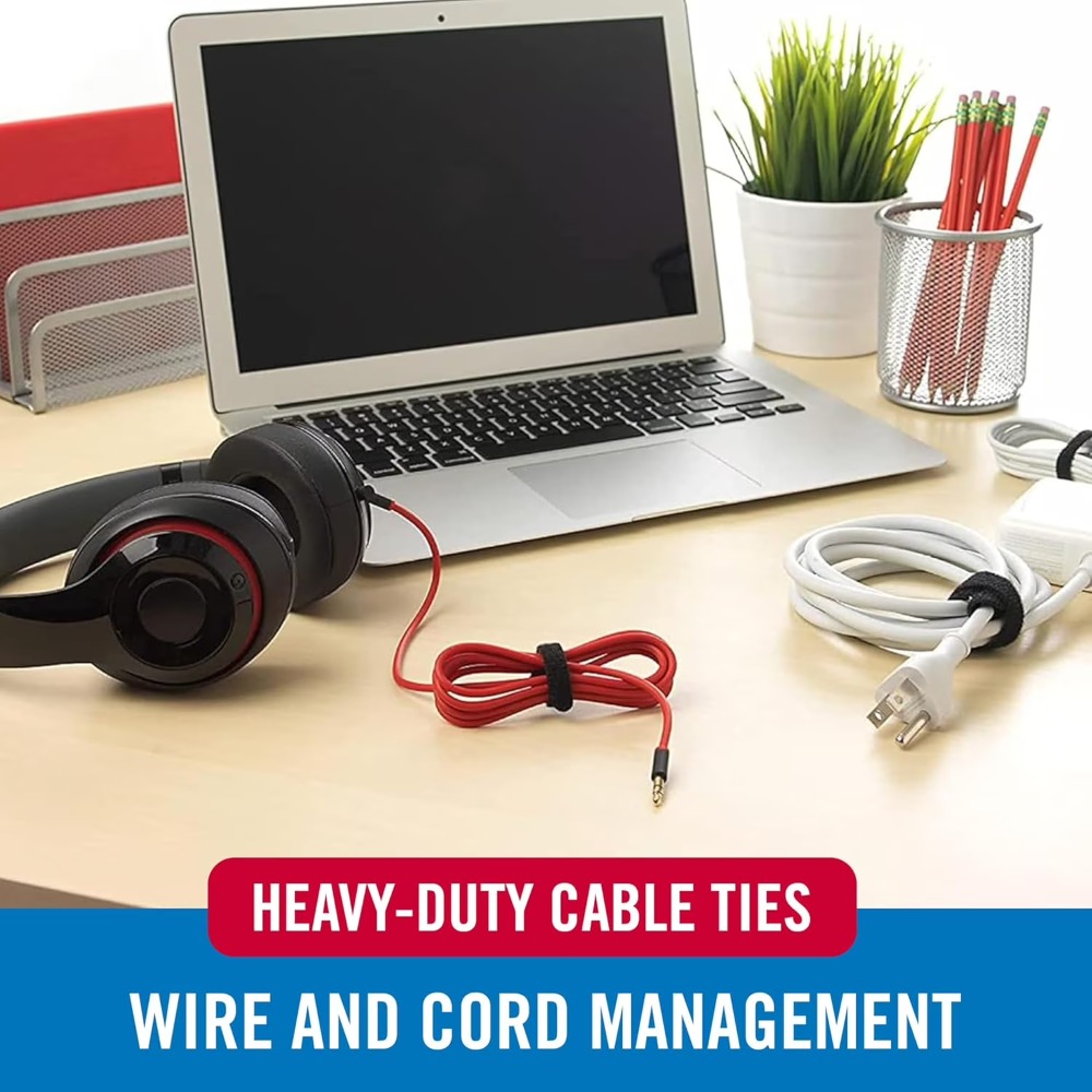 Heavy Duty Reusable Cable Ties - огляд і ціна Desk Setup In Office
