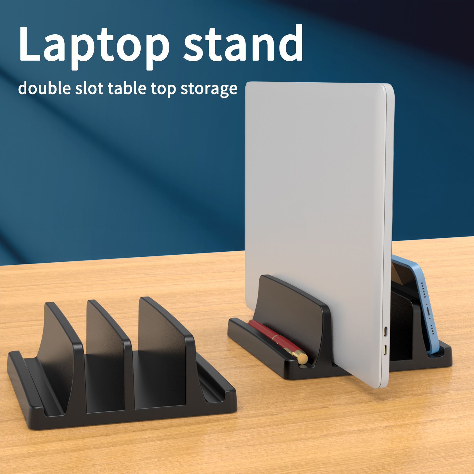 Vertical Laptop Stand for Desk - огляд і ціна Desk Setup Macbook