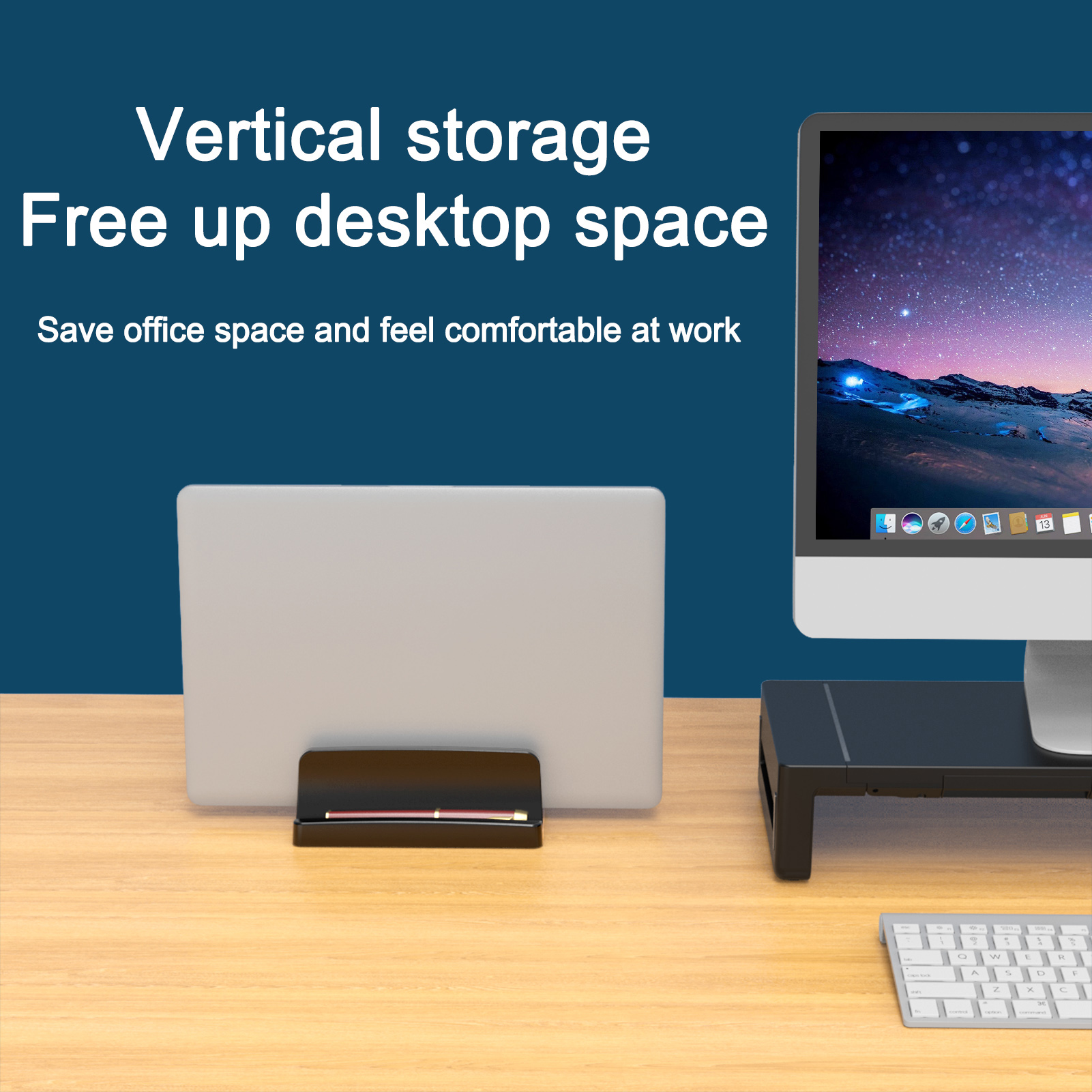 Vertical Laptop Stand for Desk - огляд і ціна Desk Setup Macbook